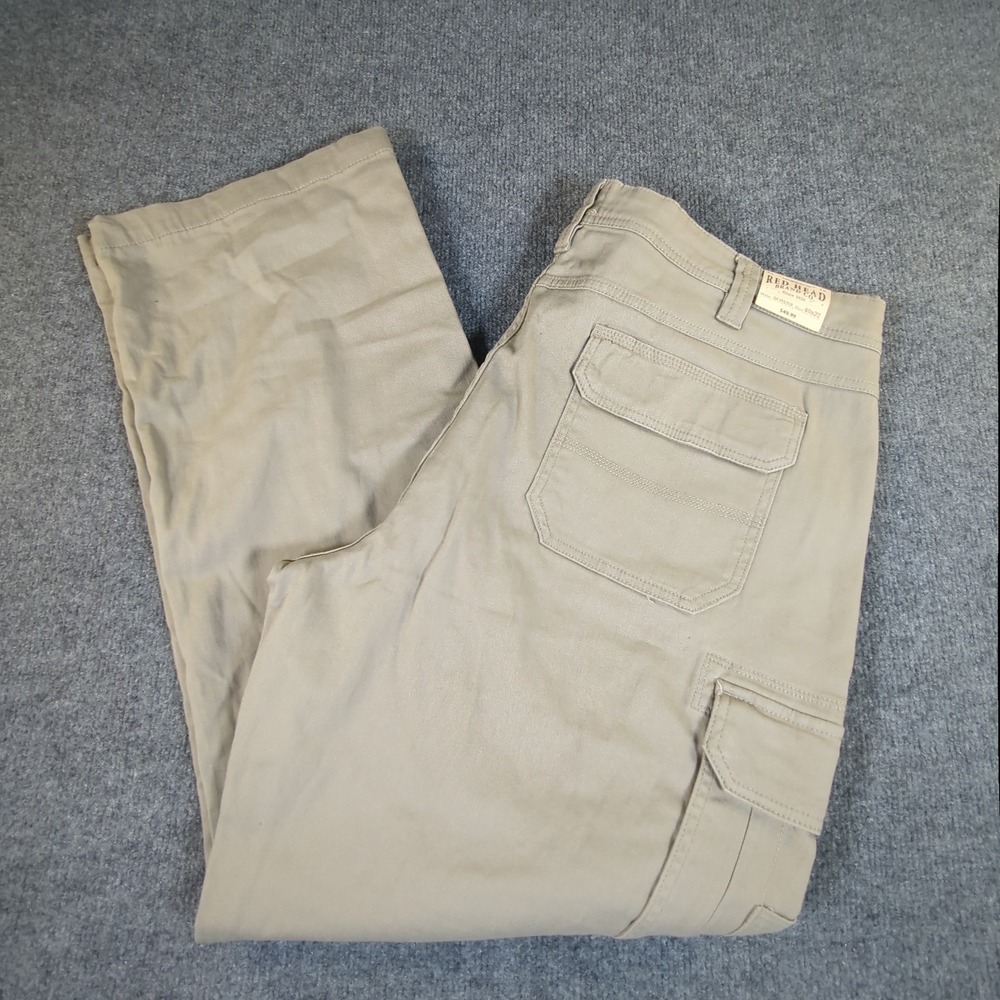RedHead Fulton Mens Flannel Lined Cargo Pants‎ Khaki 40x32 NWT RH FULTON #2783